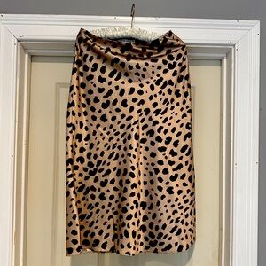 Women's silky knee length skirt